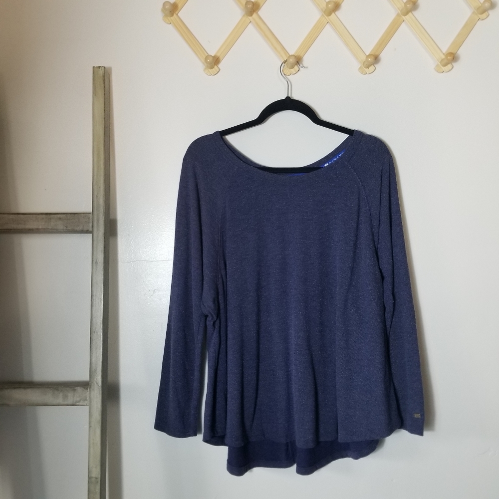 TOMMY HILFIGER SPORT OVERSIZED HEAVY WARM LONG SLEEVE SHIRT SIZE MEDIUM